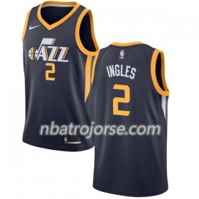 Män Utah Jazz Tröja Joe Ingles 2 Nike 2017-18 Navy Swingman